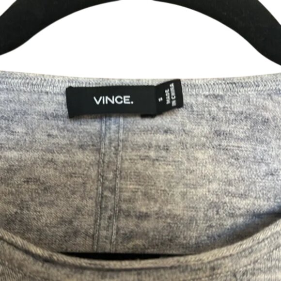 Vince heathered long sleeve sweater grey men's size S - Picture 3 of 3